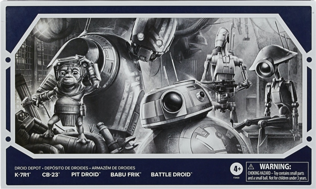 Droid Depot (K-7R1, CB-23, Pit Droid, and Babu Frik), 2022 (Galaxy's Edge park exclusive)