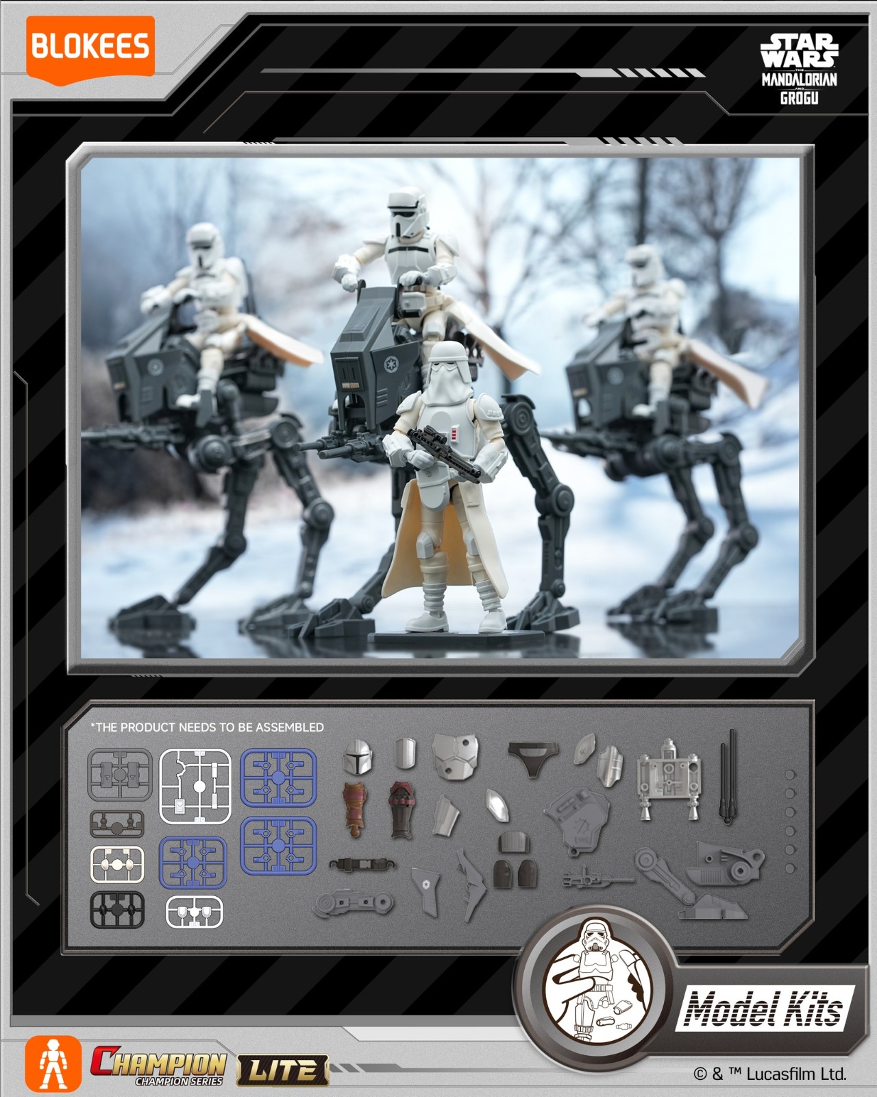 Blokees Star Wars Champion Class Lite 01 The Mandalorian and Grogu