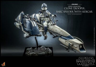 Hot Toys TMS077 Heavy Weapons Clone Trooper and BARC Speeder