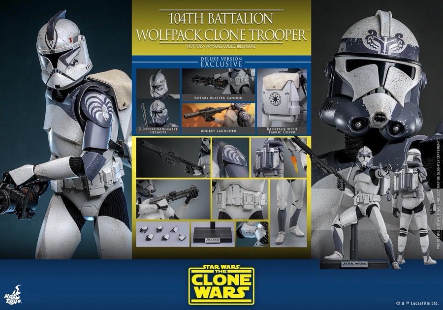 Hot Toys TMS143 104th Battalion Wolfpack Clone Trooper Deluxe