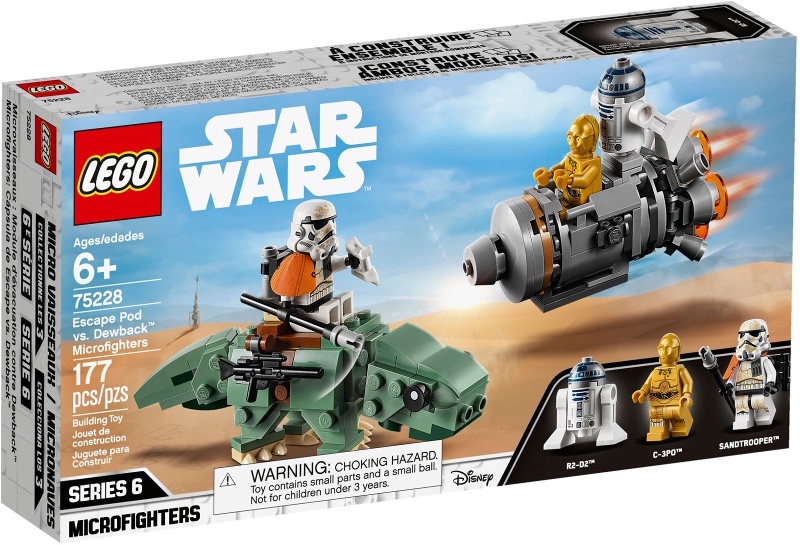 LEGO 75228 Escape Pod vs Dewback Microfighters
