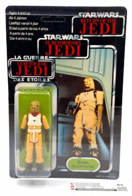 Palitoy Bossk on a Return of the Jedi Tri-Logo card
