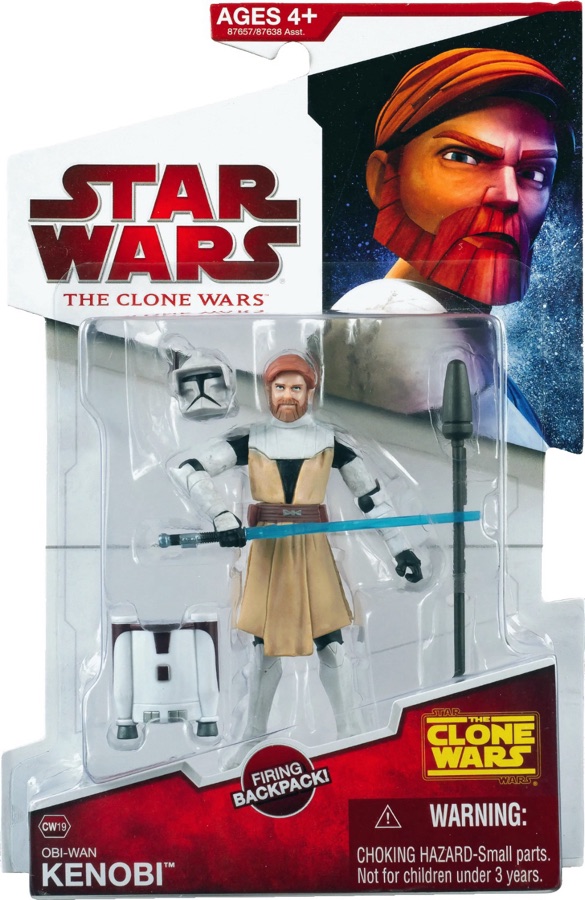 Star Wars The Clone Wars CW19 Obi-Wan Kenobi Firing Jet Backpack 2009