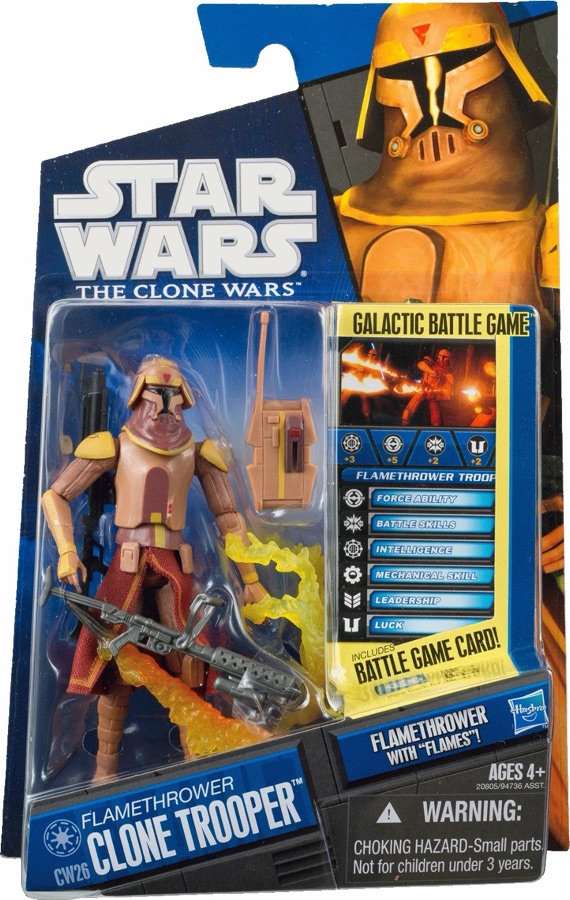 Star Wars The Clone Wars CW26 Clone Trooper Flamethrower 2010