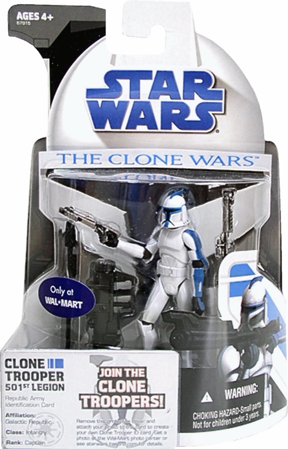 Star Wars The Clone Wars Clone Trooper 501st Legion Walmart Exclusive 2008